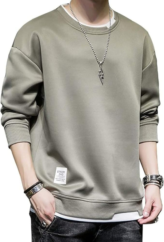 トレーナー メンズ パーカー Tシャツ 長袖 春秋服 ゆったり シルエット プルオーバー トップス カジュアル おしゃれ 大きい サイズ 服