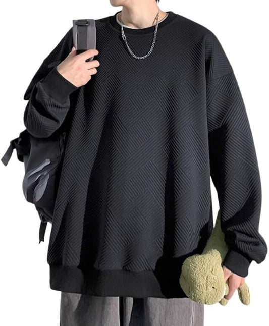 トレーナー メンズ 秋服 長袖 パーカー ゆったり 大きいサイズ tシャツ かっこいい ビッグシルエット おしゃれ クルーネック 人気 無地 快適 カットソー ストリート めんず 春秋冬用 ウェア